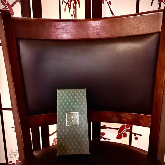 Vintage Gucci leather and gold-plated keychain, from the 1980s. - Picture 5 of 5